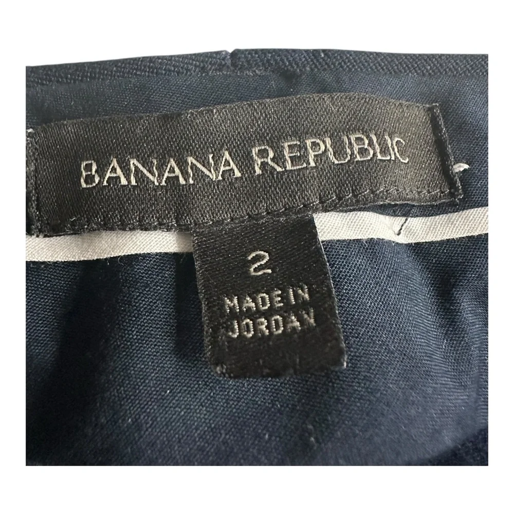 Banana Republic‎ Sloan Pants Black Skinny  Navy Blue Ankle Women’s Size 2